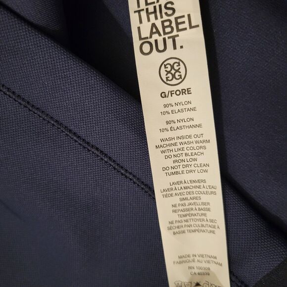 G/Fore Golf Logo DOUBLE KNIT Blue Vest Mens Size Medium Style GMM000031 - Picture 12 of 16